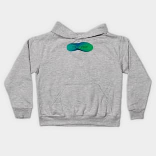 Trail Runner - Green/Blue Kids Hoodie